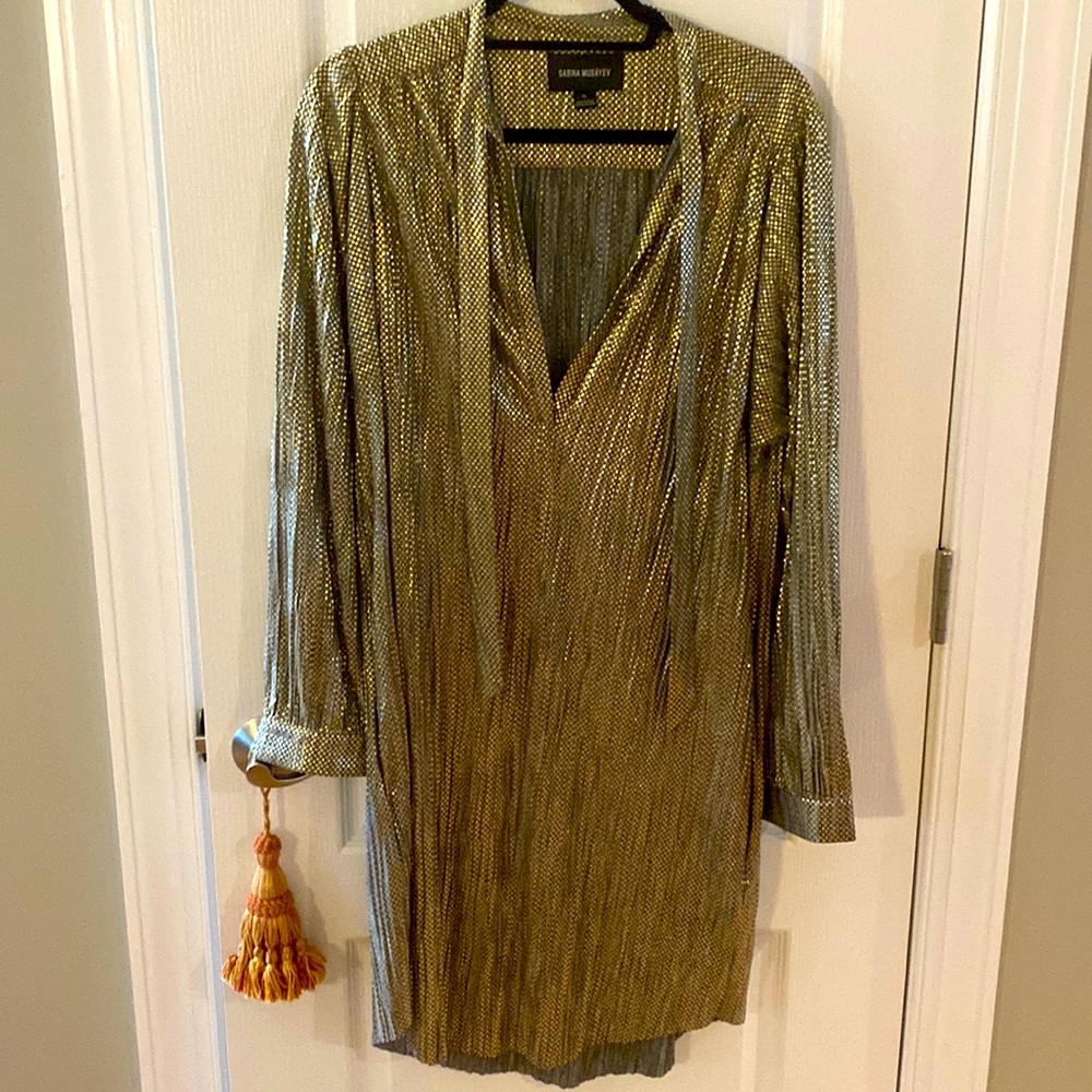 Sabina Musayev for Anthropologies size XL DRESS with ties or tunic